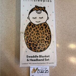 Little Sleepies Leopard Swaddle